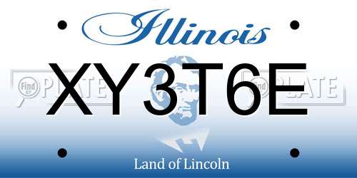 XY3T6E Illinois License Plate