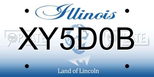 XY5D0B Illinois License Plate