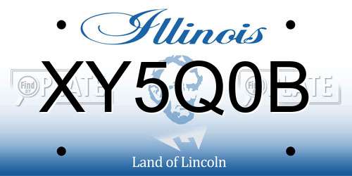 XY5Q0B Illinois License Plate