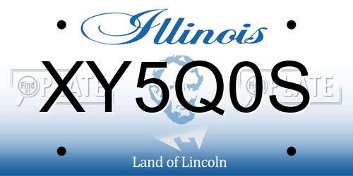 XY5Q0S Illinois License Plate