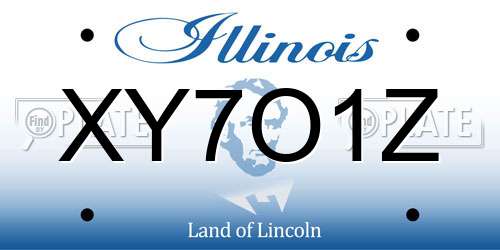 XY7O1Z Illinois License Plate