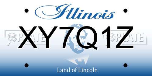 XY7Q1Z Illinois License Plate