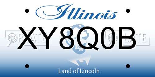 XY8Q0B Illinois License Plate
