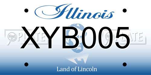 XYB005 Illinois License Plate