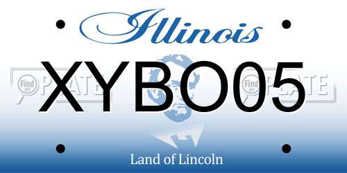 XYBO05 Illinois License Plate