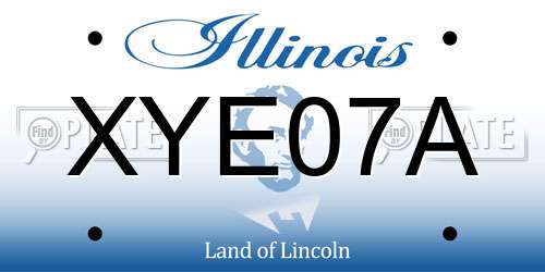 XYE07A Illinois License Plate