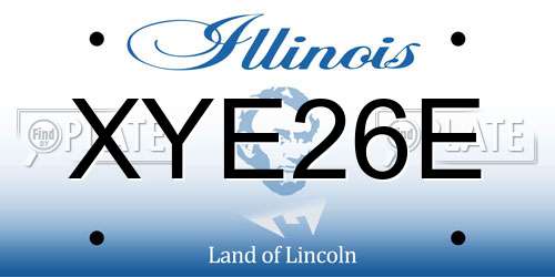 XYE26E Illinois License Plate