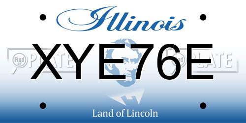 XYE76E Illinois License Plate