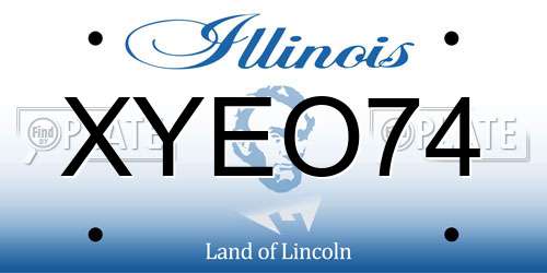 XYEO74 Illinois License Plate