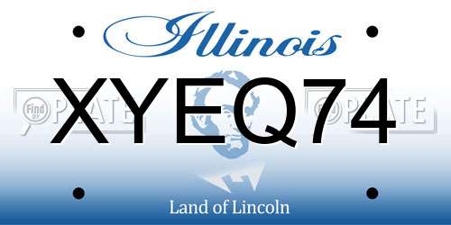 XYEQ74 Illinois License Plate