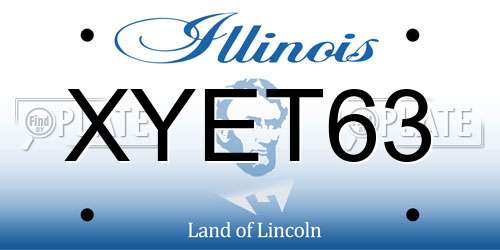 XYET63 Illinois License Plate