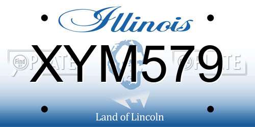 XYM579 Illinois License Plate
