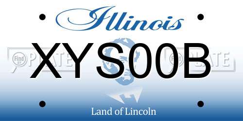 XYS00B Illinois License Plate