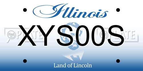 XYS00S Illinois License Plate