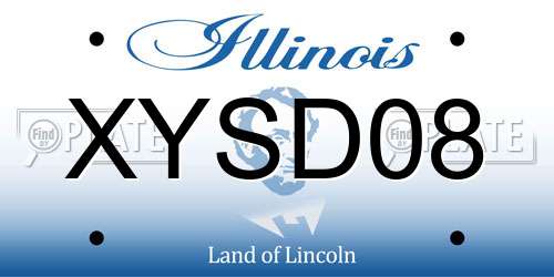 XYSD08 Illinois License Plate