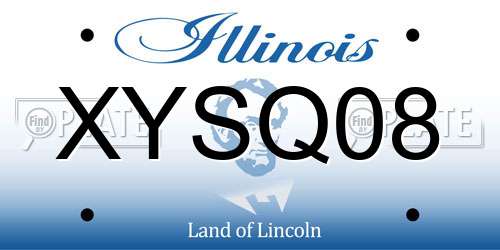 XYSQ08 Illinois License Plate