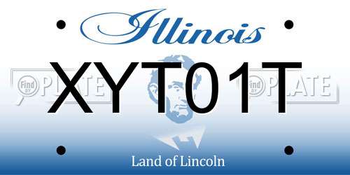 XYT01T Illinois License Plate