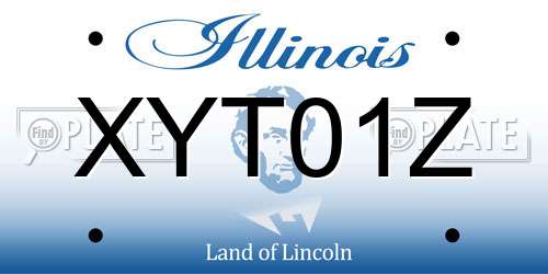 XYT01Z Illinois License Plate