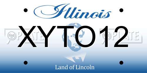 XYTO12 Illinois License Plate
