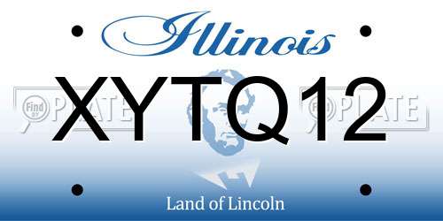 XYTQ12 Illinois License Plate