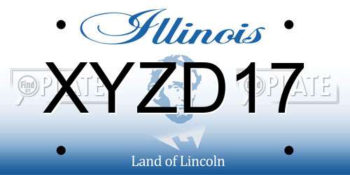 XYZD17 Illinois License Plate