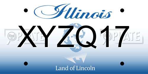 XYZQ17 Illinois License Plate