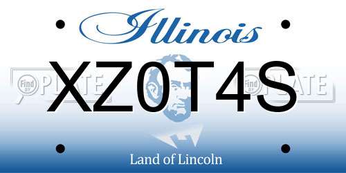 XZ0T4S Illinois License Plate