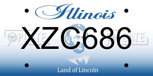 XZC686 Illinois License Plate