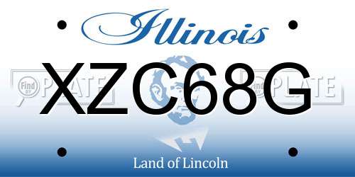 XZC68G Illinois License Plate