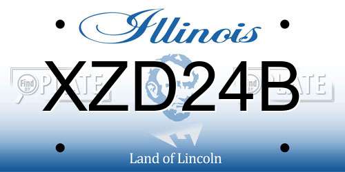 XZD24B Illinois License Plate