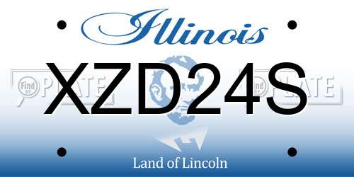 XZD24S Illinois License Plate