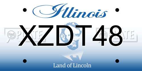 XZDT48 Illinois License Plate
