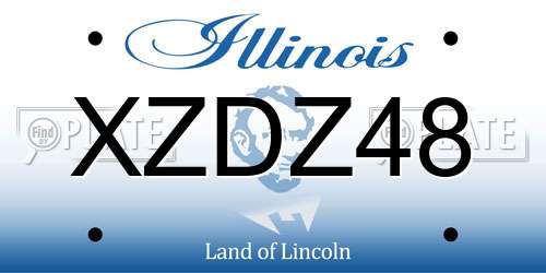 XZDZ48 Illinois License Plate