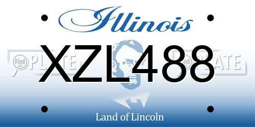 XZL488 Illinois License Plate