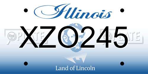 XZO245 Illinois License Plate