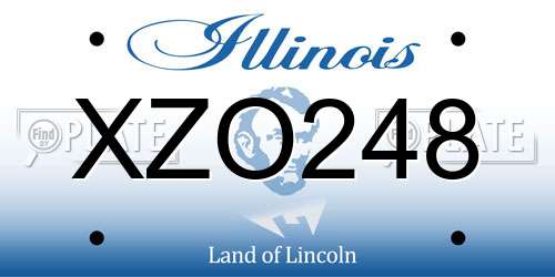 XZO248 Illinois License Plate