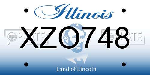 XZO748 Illinois License Plate