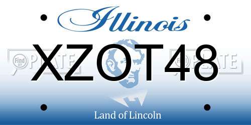 XZOT48 Illinois License Plate