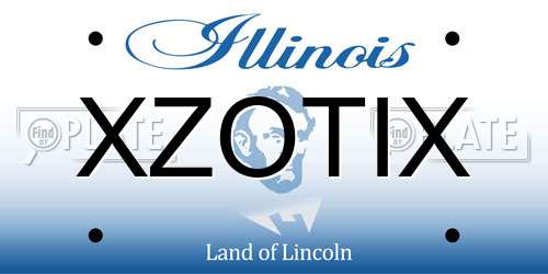 XZOTIX Illinois License Plate