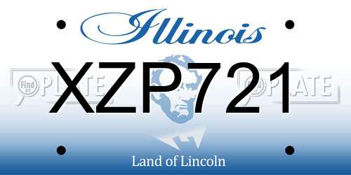 XZP721 Illinois License Plate