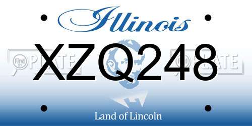 XZQ248 Illinois License Plate