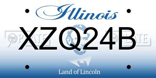 XZQ24B Illinois License Plate