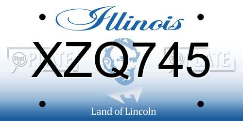 XZQ745 Illinois License Plate