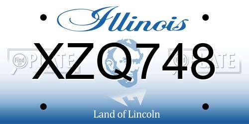 XZQ748 Illinois License Plate