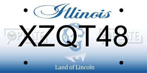XZQT48 Illinois License Plate