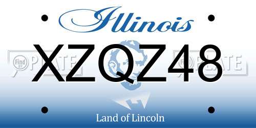 XZQZ48 Illinois License Plate