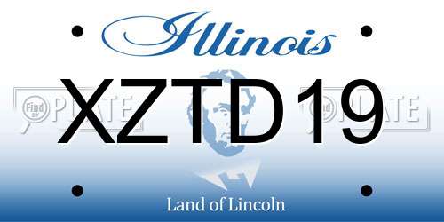 XZTD19 Illinois License Plate