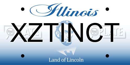 XZTINCT Illinois License Plate