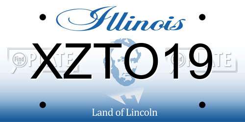 XZTO19 Illinois License Plate