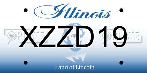 XZZD19 Illinois License Plate